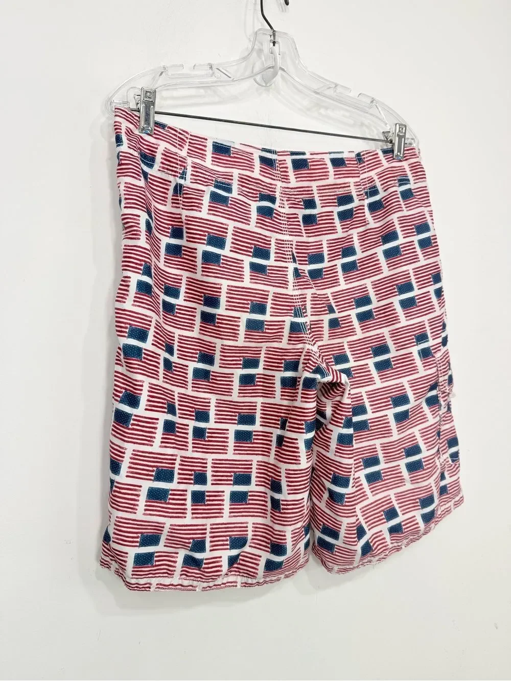 Old Navy Red White Blue Starry Mesh Lined Patriotic Americana Swim Board Shorts